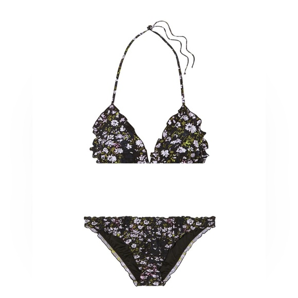 Ganni Floral black Bikini Set NWT - Picture 6 of 6